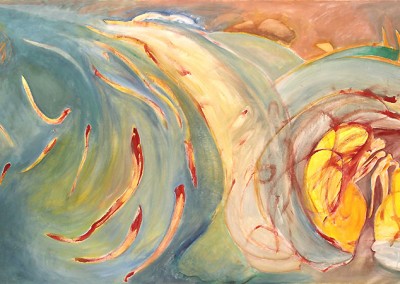 Expansion 3, 2011. Acrylic on Canvas, 53 x 105 inches.