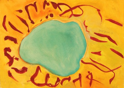 Cusp 23, 2013. Gouache on ragboard, 10 x 14 inches.
