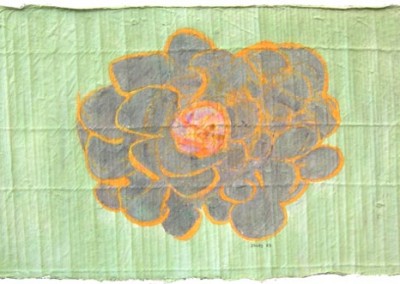 Cluster 16, Gouache on Mulberry Paper, 11 x 18 inches, 2005