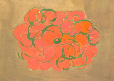 Cluster 33, Gouache on Ragboard, 12 x 16 inches, 2005
