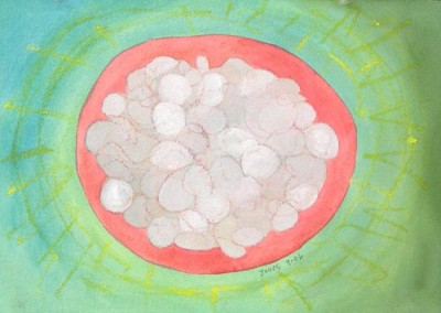 Cluster 53, Gouache on Ragboard, 10 x 14 inches, 2006