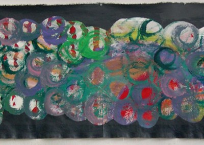 Cluster Series 8, Acrylic on Canvas, 24 x 60 inches, 2005