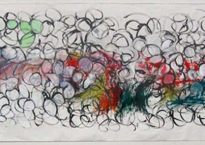 Cluster Series 7, Acrylic on Canvas, 60 x 175 inches, 2005