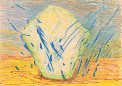 STONE 12, Oil Pastel, 9 x 12 in