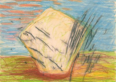 STONE 14, Oil Pastel, 9 x 12 in