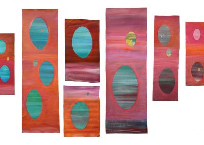 Core 48-54, Acrylic, var 50.5 to 10 in (heptaptych)