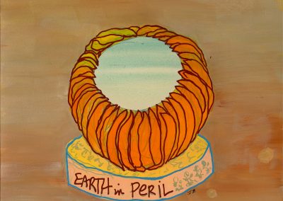 Earth In Peril 37, Gouache / Acrylic, 9 x 12 in